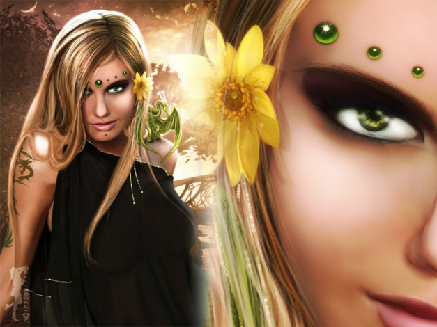 Обои картинки фото фэнтези, девушки