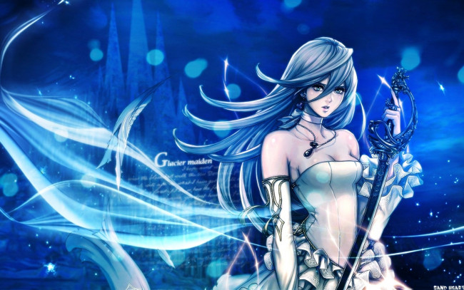 Обои картинки фото аниме, weapon, blood, technology