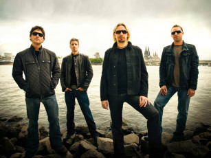 Картинка музыка nickelback темные очки куртки вода камни