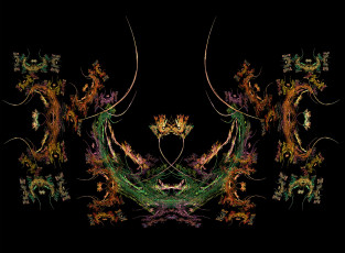 Картинка 3д графика fractal фракталы цвета фон