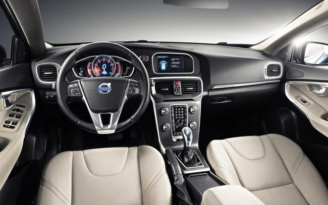 Обои картинки фото volvo, v40, 2013, автомобили, спидометры, торпедо