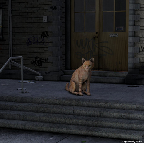 Обои картинки фото 3д, графика, animals, животные, кот