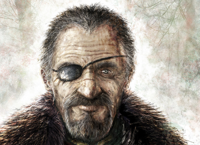 Обои картинки фото рисованные, люди, повязка