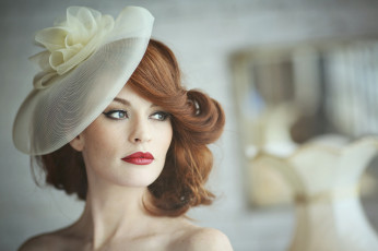 Картинка девушки -unsort+ лица +портреты лицо взгляд шляпка бант
