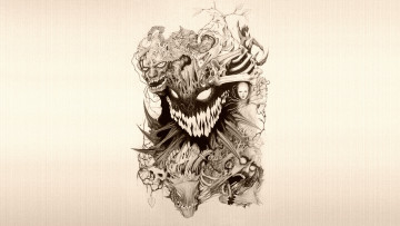 Картинка рисованные минимализм чёрт ужас демон смерть