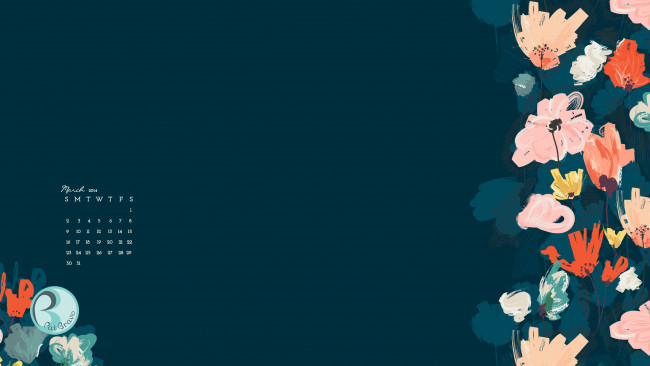 Обои картинки фото календари, рисованные,  векторная графика, цветы