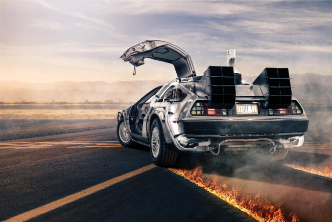 Обои картинки фото кино фильмы, back to the future, delorean