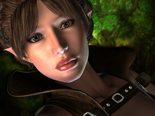 Картинка 3д+графика эльфы+ elves эльфийка взгляд фон