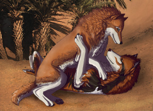 Картинка рисованное животные +волки волки