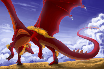 Картинка рисованное животные +сказочные +мифические фон дракон