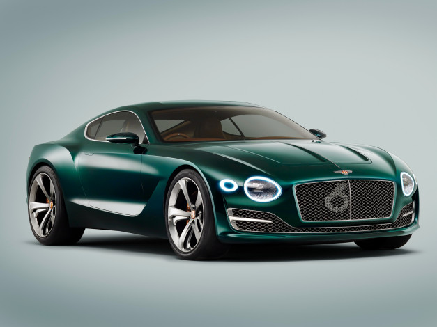 Обои картинки фото автомобили, bentley, зеленый, 2015г, exp, 10, speed, 6