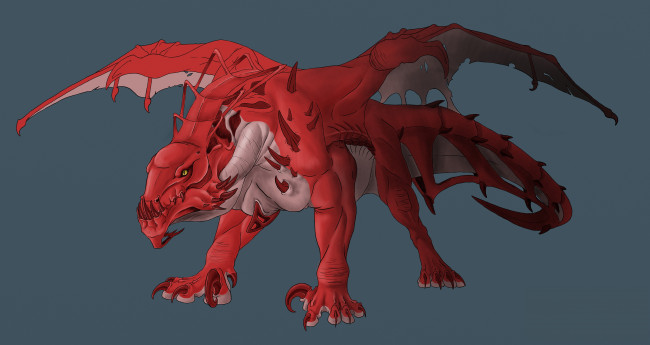 Обои картинки фото рисованное, животные,  сказочные,  мифические, фон, дракон