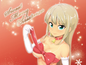 Картинка аниме зима +новый+год +рождество alessandra susu