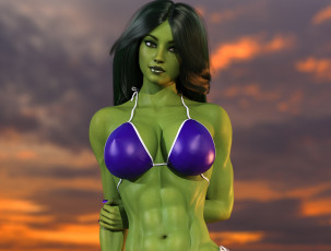 Картинка 3д+графика фантазия+ fantasy девушка взгляд фон