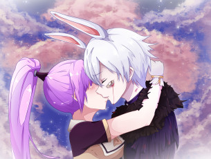 Картинка аниме животные +существа поцелуй anime