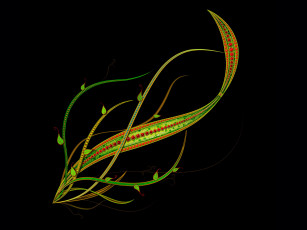 Картинка векторная+графика цветы+ flowers растение листья