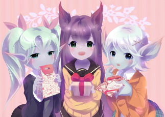 Картинка аниме животные +существа арт подарок ушки