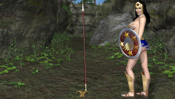 Картинка 3д+графика амазонки+ amazon оружие фон взгляд девушка