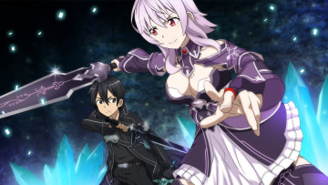 Картинка аниме sword+art+online фон девушка взгляд