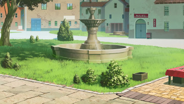 Картинка аниме sword+art+online фонтан