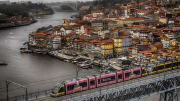 Картинка города -+панорамы река дома