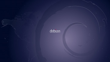 Картинка компьютеры debian фон логотип