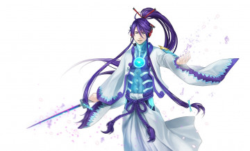 Картинка аниме vocaloid камуи гакупо наушники парень вокалоид camui gackpo нота музыка арт