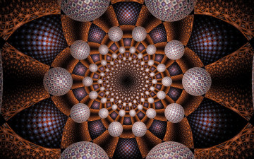 Картинка 3д+графика фракталы+ fractal узор фон цвета