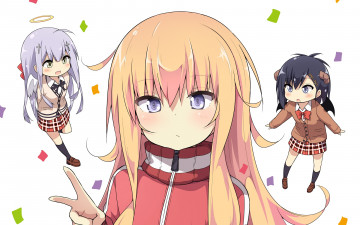Картинка аниме gabriel+dropout взгляд девушка фон