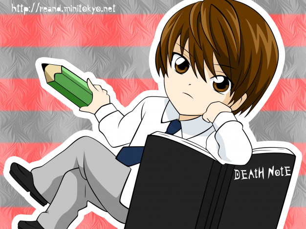 Обои картинки фото аниме, death note, yagami, raito