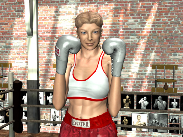 Обои картинки фото 3д графика, спорт , sport, взгляд, фон, девушка