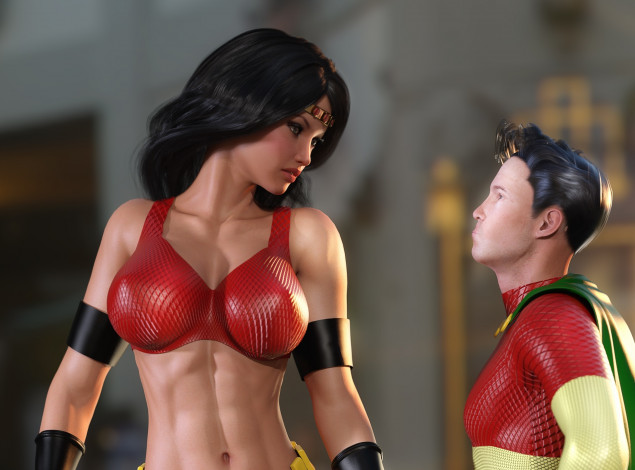 Обои картинки фото 3д графика, фантазия , fantasy, девушка, взгляд, фон