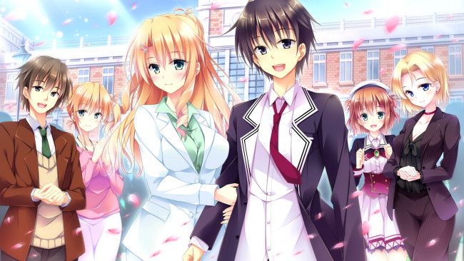 Обои картинки фото аниме, golden marriage, tachibana, nagisa, tange, kasumi, kasugano, yukariko, elvira, riefenstahl