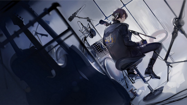 Обои картинки фото аниме, музыка, nineo