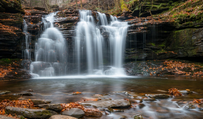 Обои картинки фото природа, водопады, водопад, река, лес