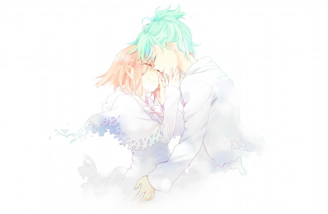 Обои картинки фото аниме, uta no prince-sama, романтика, двое