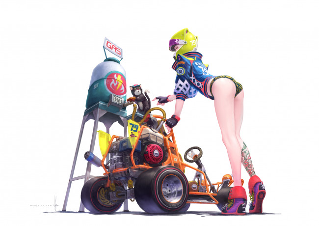 Обои картинки фото аниме, оружие,  техника,  технологии, wen, juinn