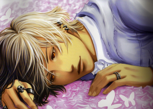 Обои картинки фото аниме, unknown,  другое, парень, арт, кольцо, настроение