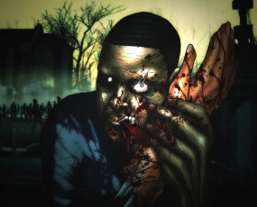 Картинка фэнтези нежить мужчина фон взгляд кровь