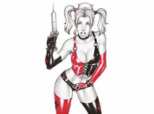 Картинка рисованное комиксы девушка фон шприц униформа