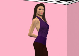 Картинка 3д+графика люди+ people фон девушка взгляд