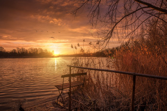 Картинка природа восходы закаты простор