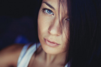 Картинка девушки -unsort+ лица +портреты брюнетка лицо майка