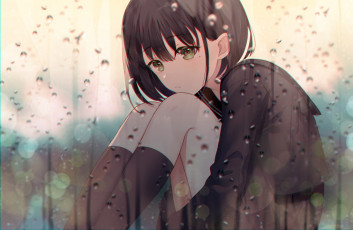 Картинка аниме unknown +другое+ фон взгляд девушка