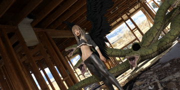 Картинка 3д+графика люди+ people фон взгляд девушка