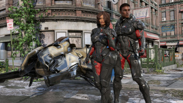 Картинка 3д+графика фантазия+ fantasy парень фон взгляд девушка