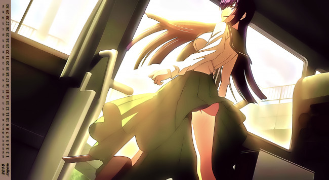 Обои картинки фото календари, аниме, девушка