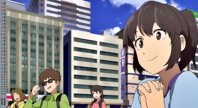 Обои картинки фото календари, аниме, девушка, взгляд, люди