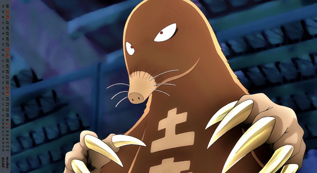 Обои картинки фото календари, аниме, крот, существо, взгляд