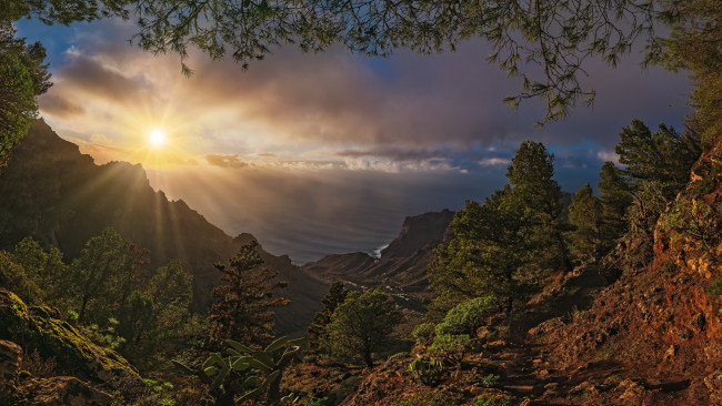 Обои картинки фото природа, восходы, закаты, простор